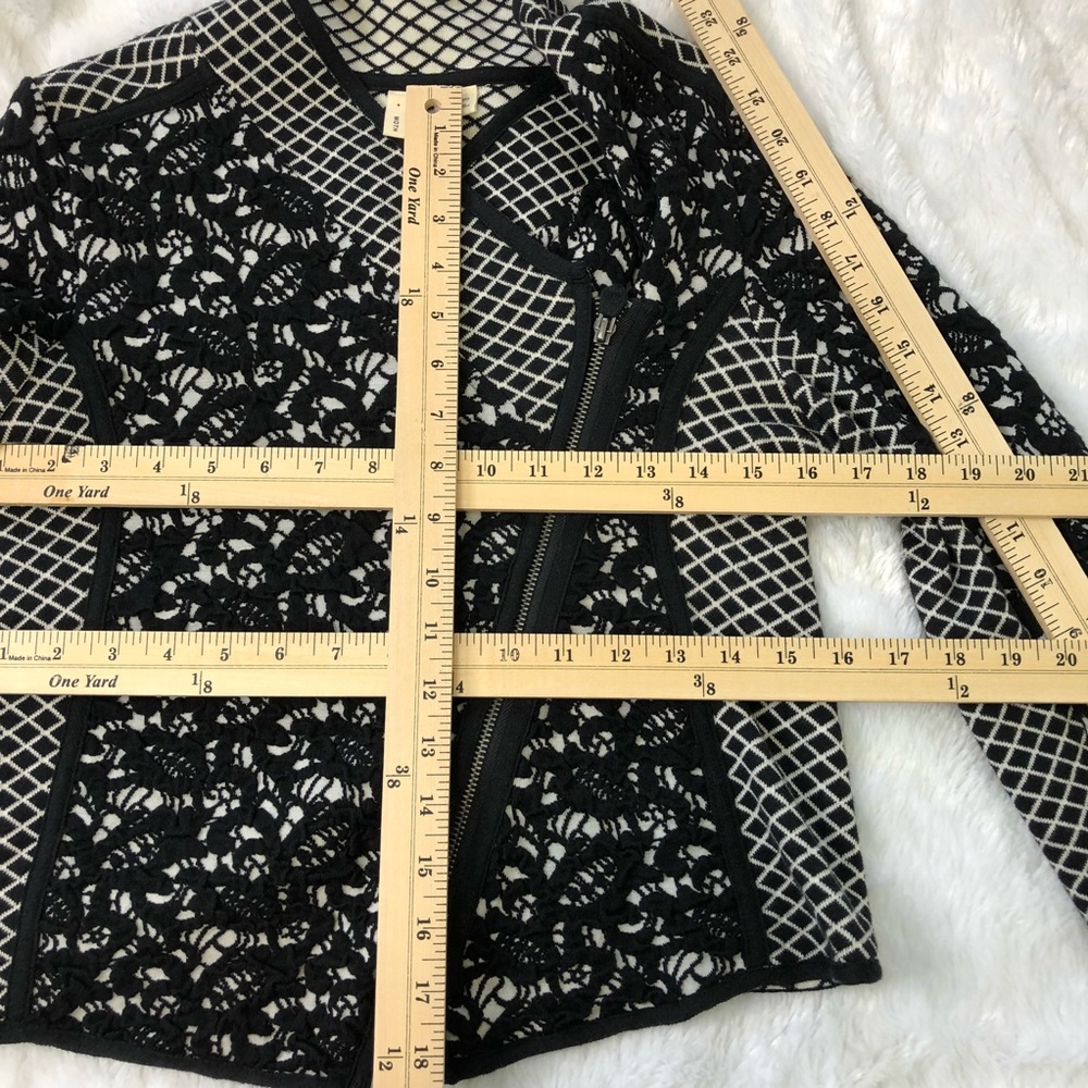 Anthropologie Moth Jacket Small Knit Moto Sweater - Picture 8 of 8
